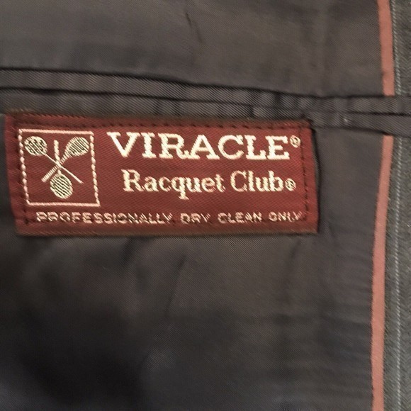 HART SCHAFFNER & MARX VIRACLE 42L* Blazer Gray PINSTRIPE‎  Sport Coat Vintage - Picture 8 of 10